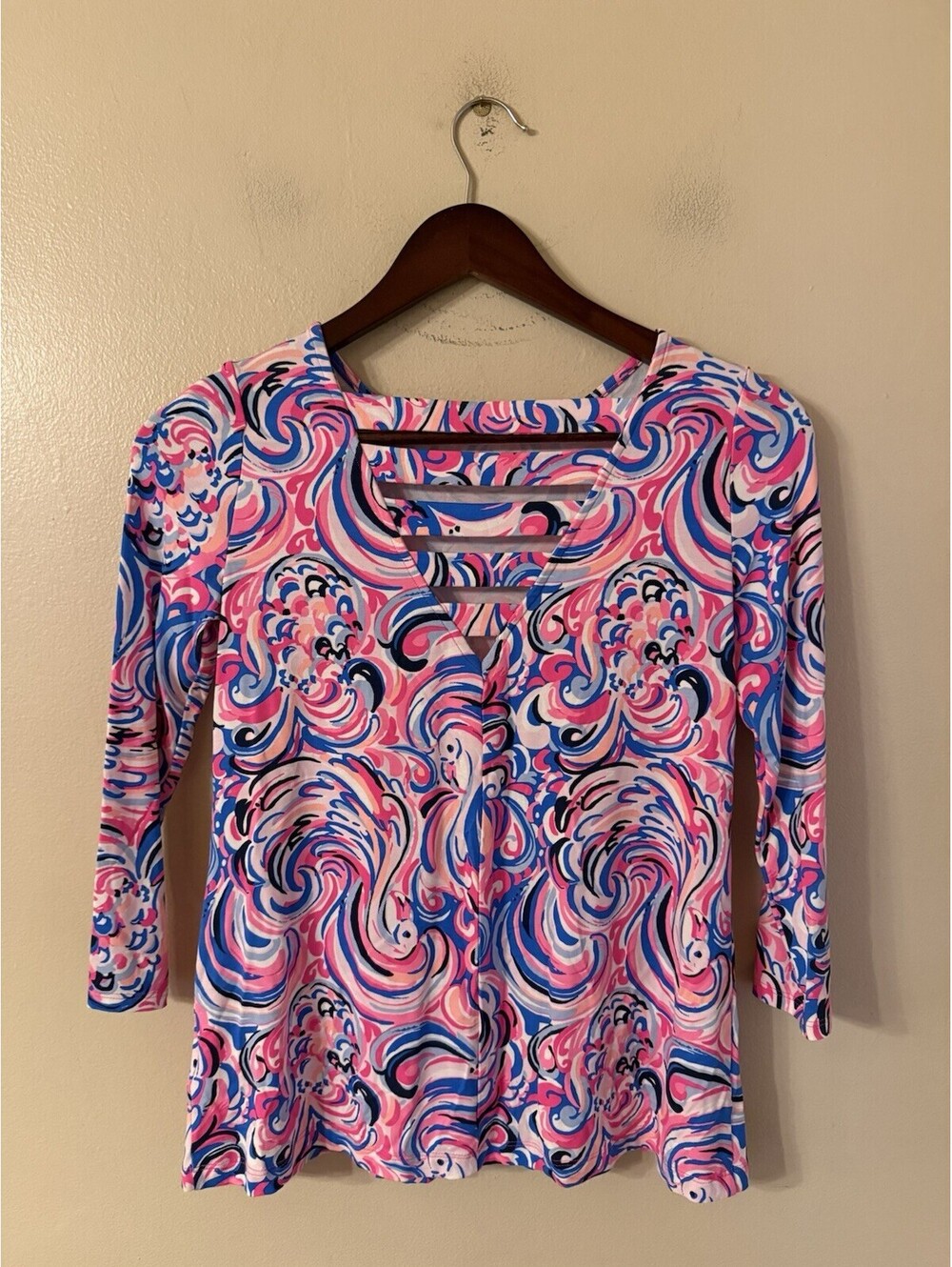 Lilly Pulitzer Ophelia Swing Top Shirt Raz Berry Flaminggals Size XXS NWOT - Picture 5 of 10